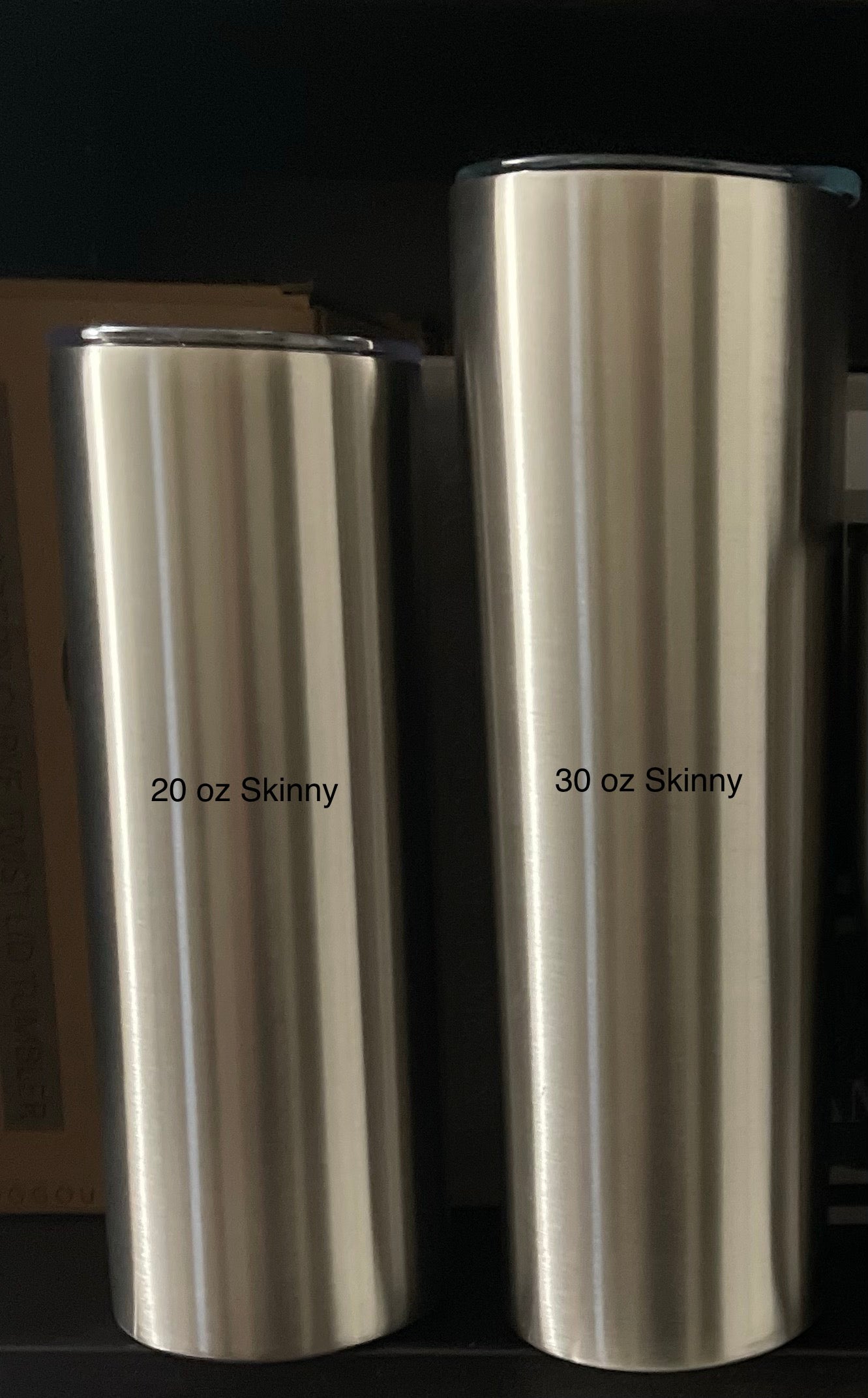 Stainless Steel “Cranberry” Skinny Tumbler