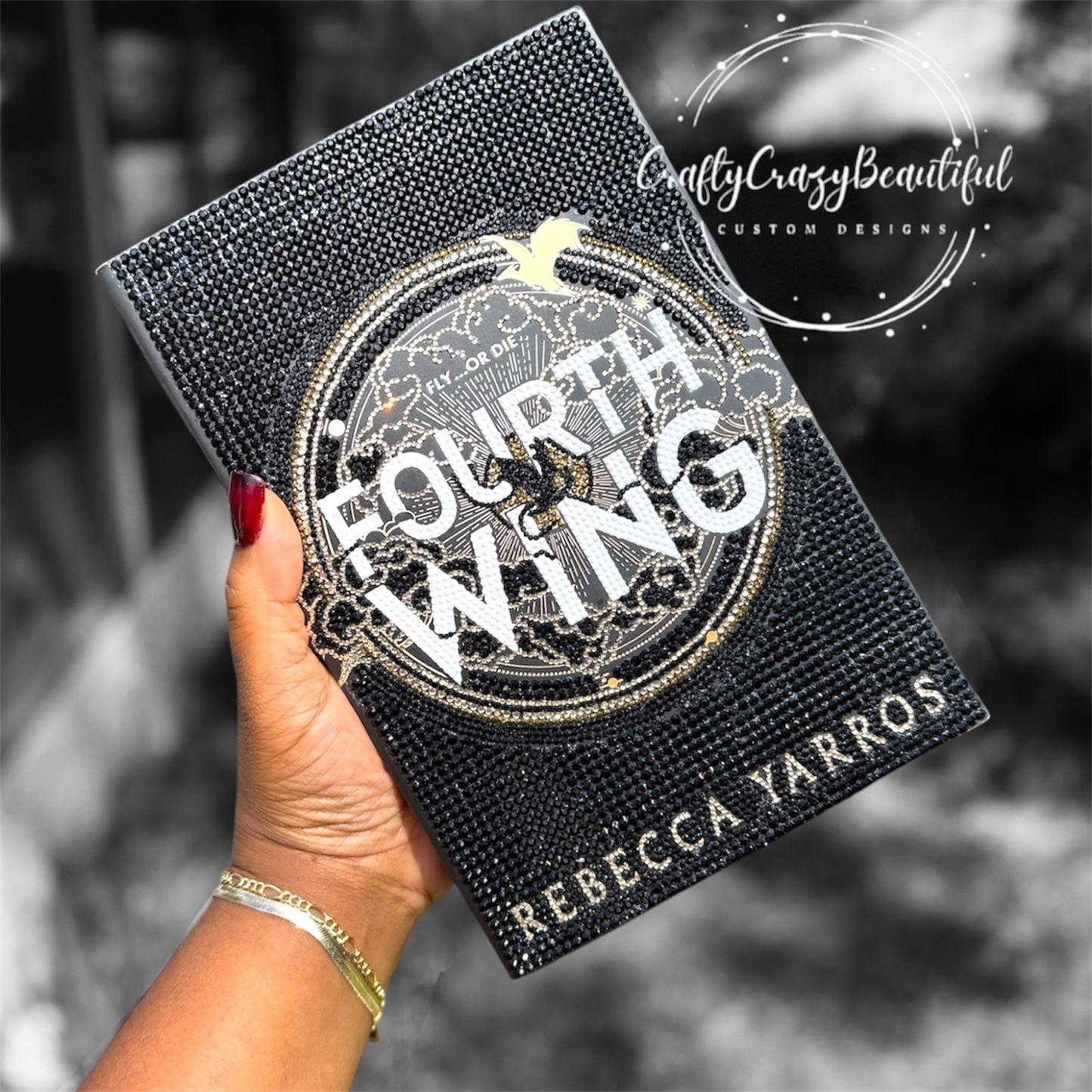 Fourth Wing Rhinestone Soft Cover Book