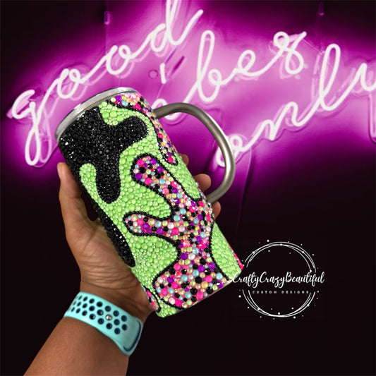 16oz Neon Rhinestone Mug