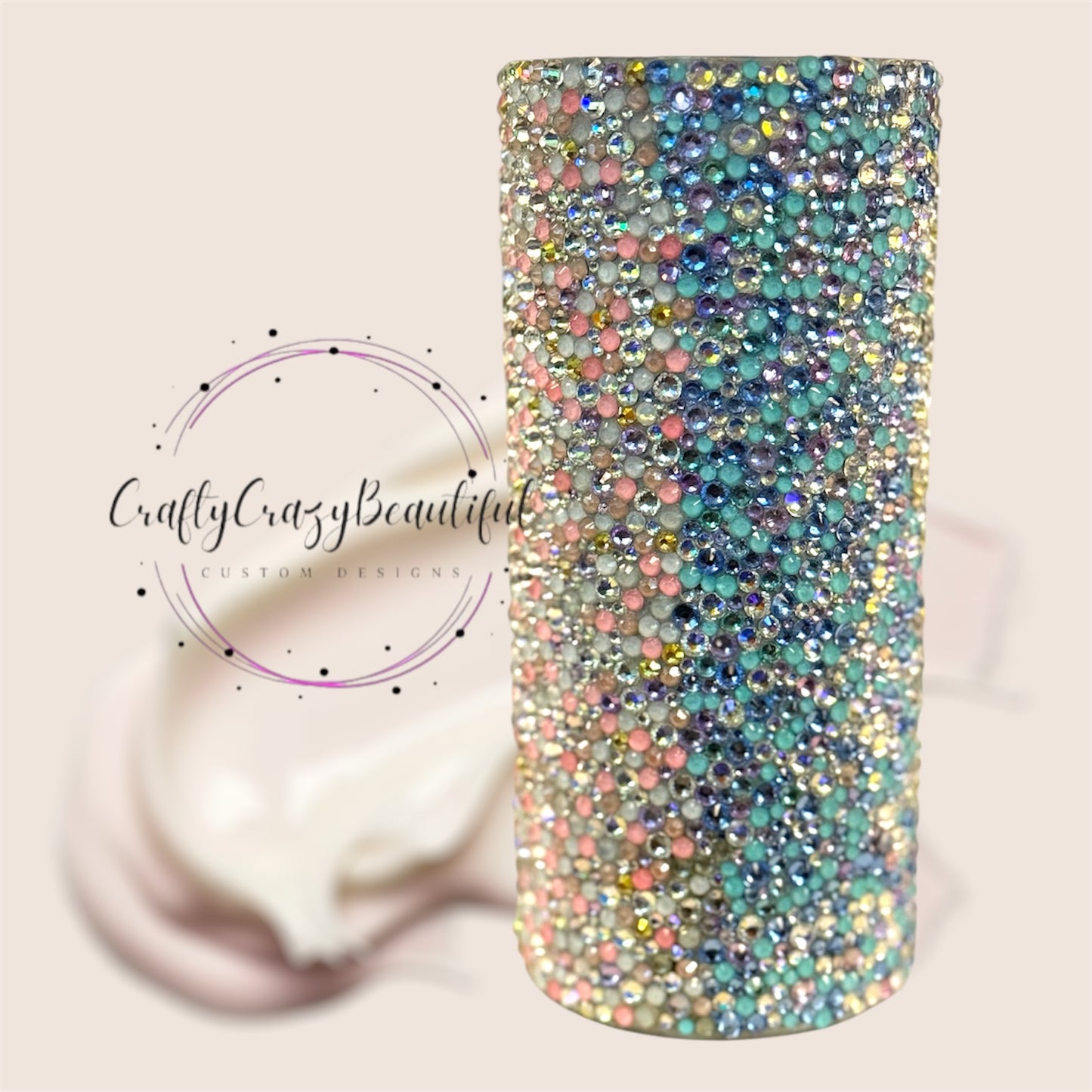 Multicolor Full Rhinestone 16oz Tumbler – Sparkle in Every Sip