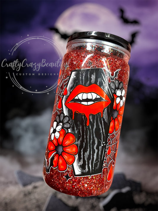 16oz Acrylic Snow Globe Tumbler with Glitter & Exclusive UVDTF Design – Perfect Gift!