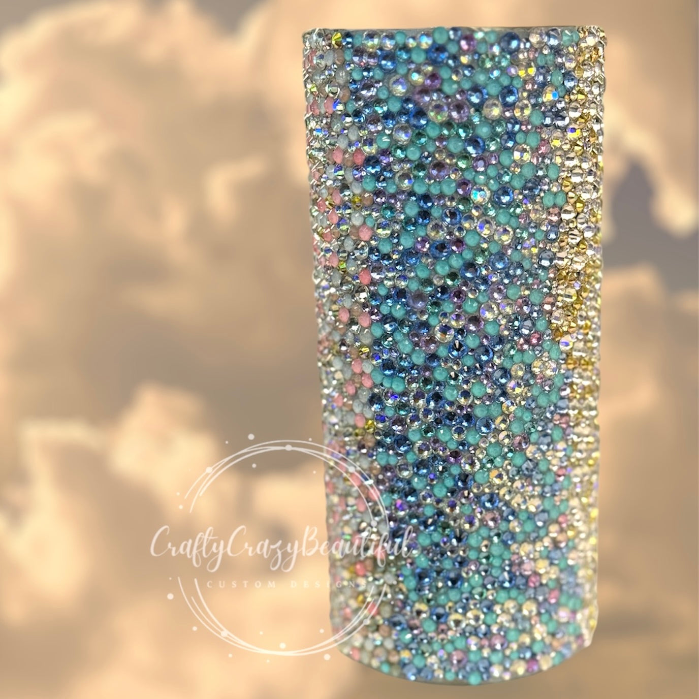 Multicolor Full Rhinestone 16oz Tumbler – Sparkle in Every Sip