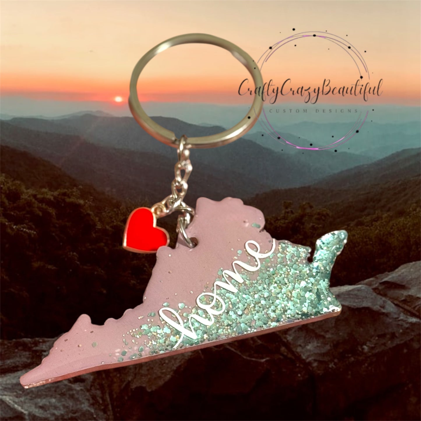 Custom State Acrylic Keychains