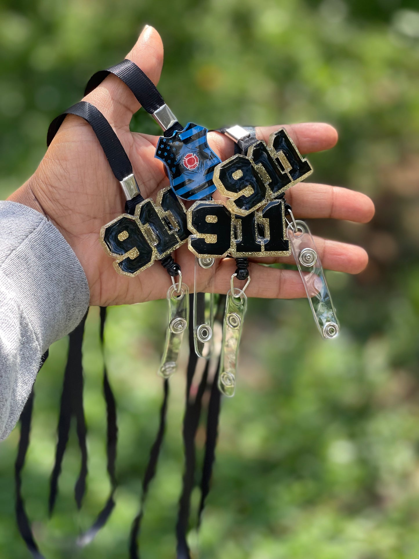 Thin Gold Line Police Badge Badge Reel