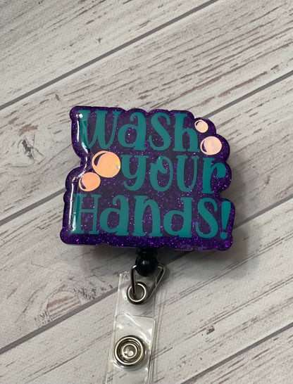 Wash Your Hands Badge Reel