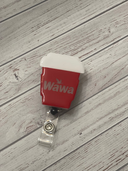 To Go Coffee Cup Badge Reel