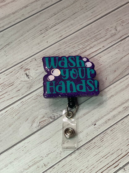 Wash Your Hands Badge Reel