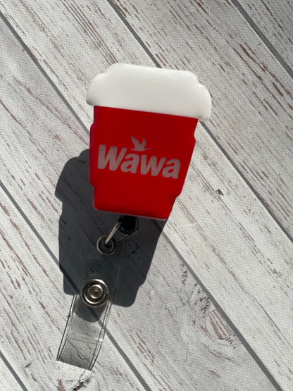 To Go Coffee Cup Badge Reel