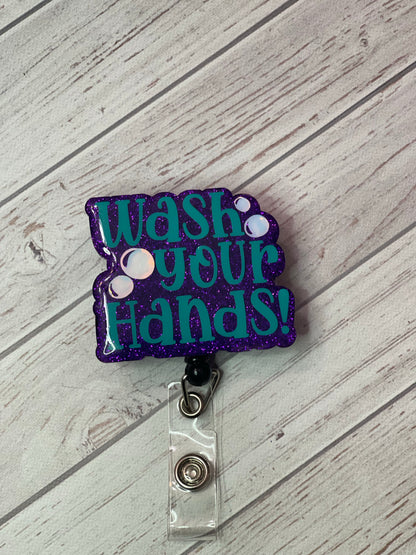 Wash Your Hands Badge Reel
