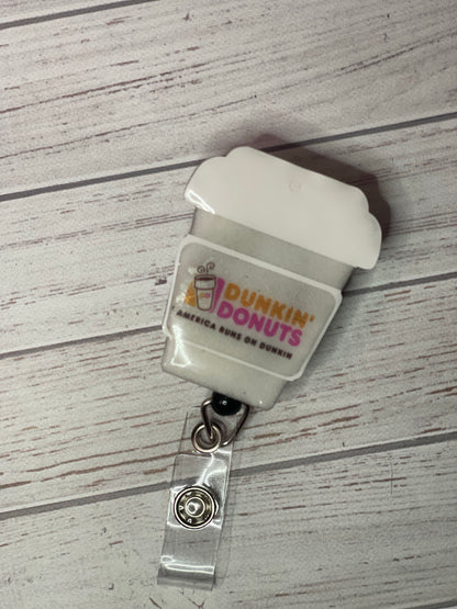 To Go Coffee Cup Badge Reel