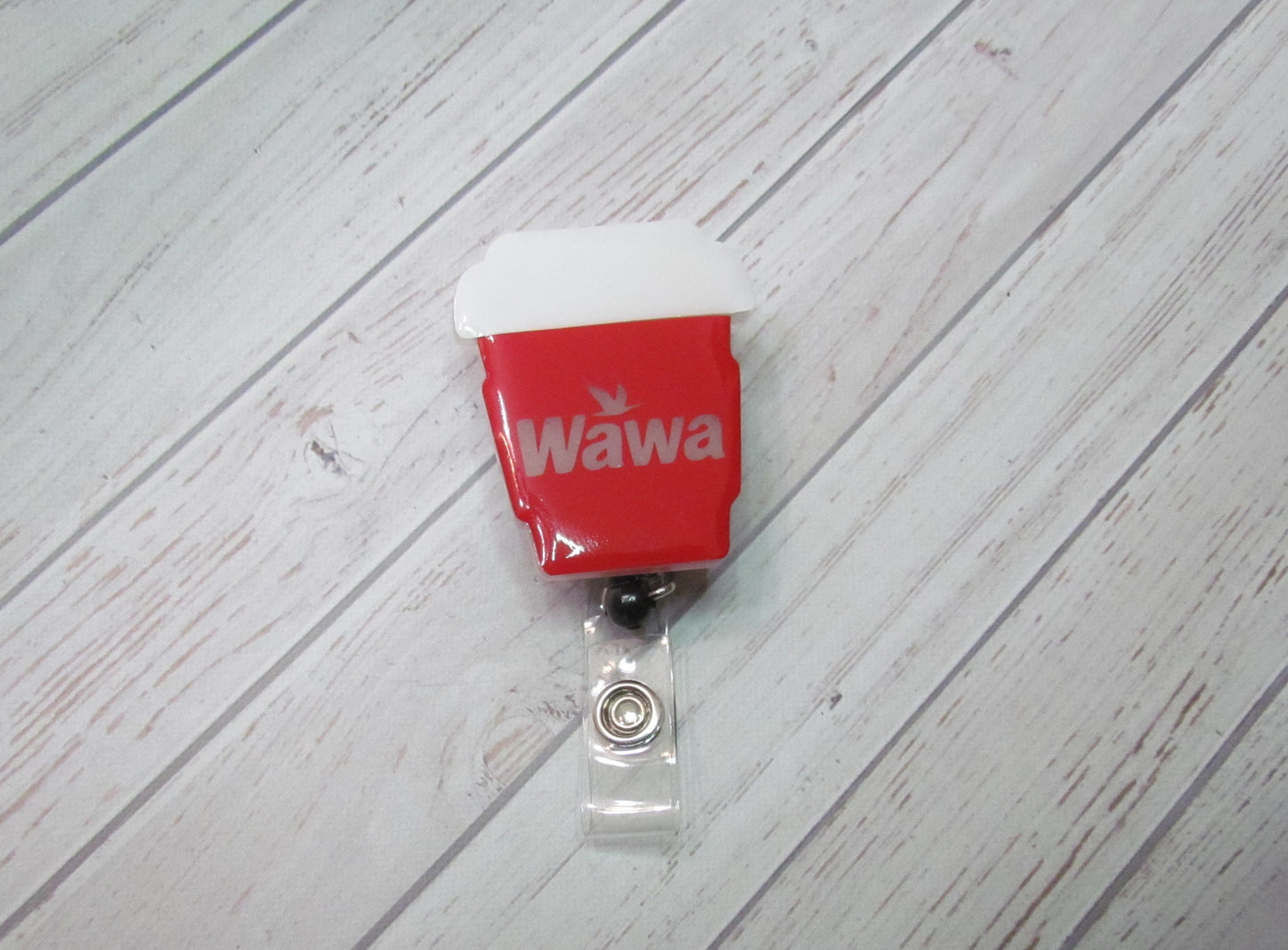 To Go Coffee Cup Badge Reel