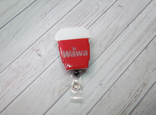 To Go Coffee Cup Badge Reel