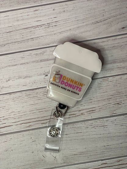 To Go Coffee Cup Badge Reel