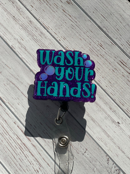 Wash Your Hands Badge Reel
