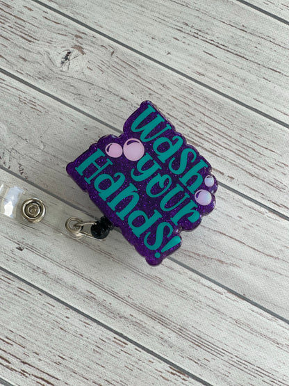 Wash Your Hands Badge Reel