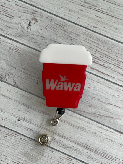 To Go Coffee Cup Badge Reel