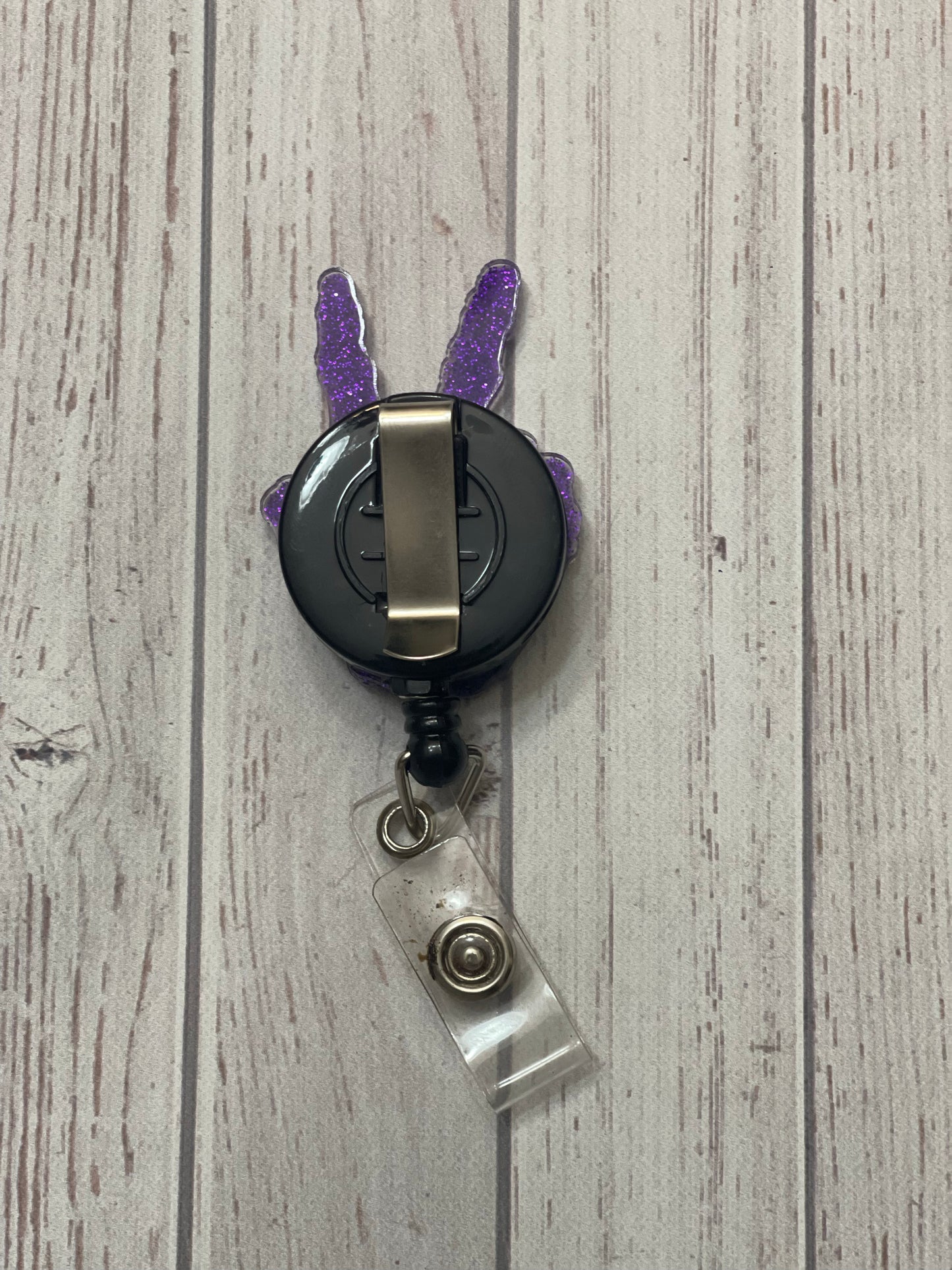 Skeleton Peace Sign Badge Reel