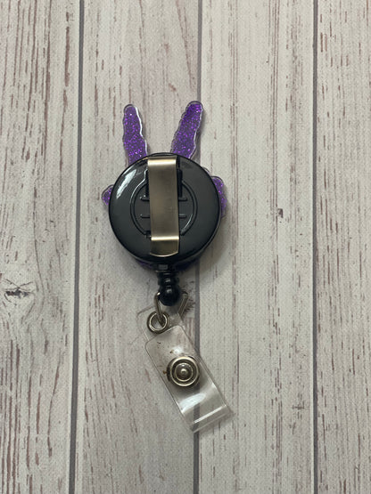 Skeleton Peace Sign Badge Reel