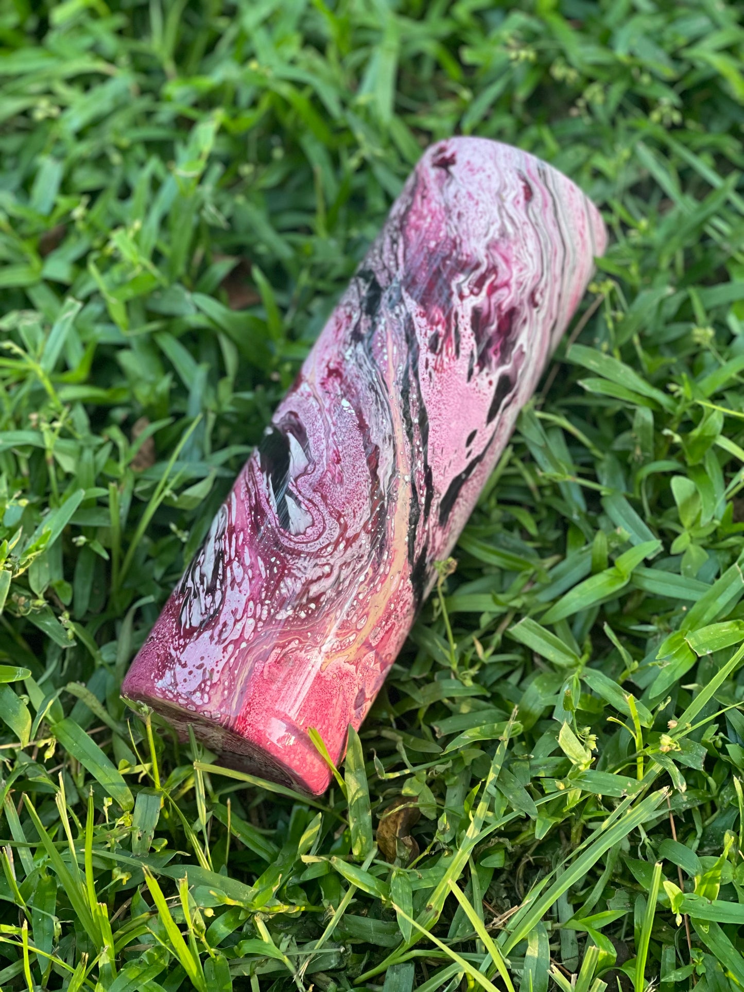 Stainless Steel “Cranberry” Skinny Tumbler