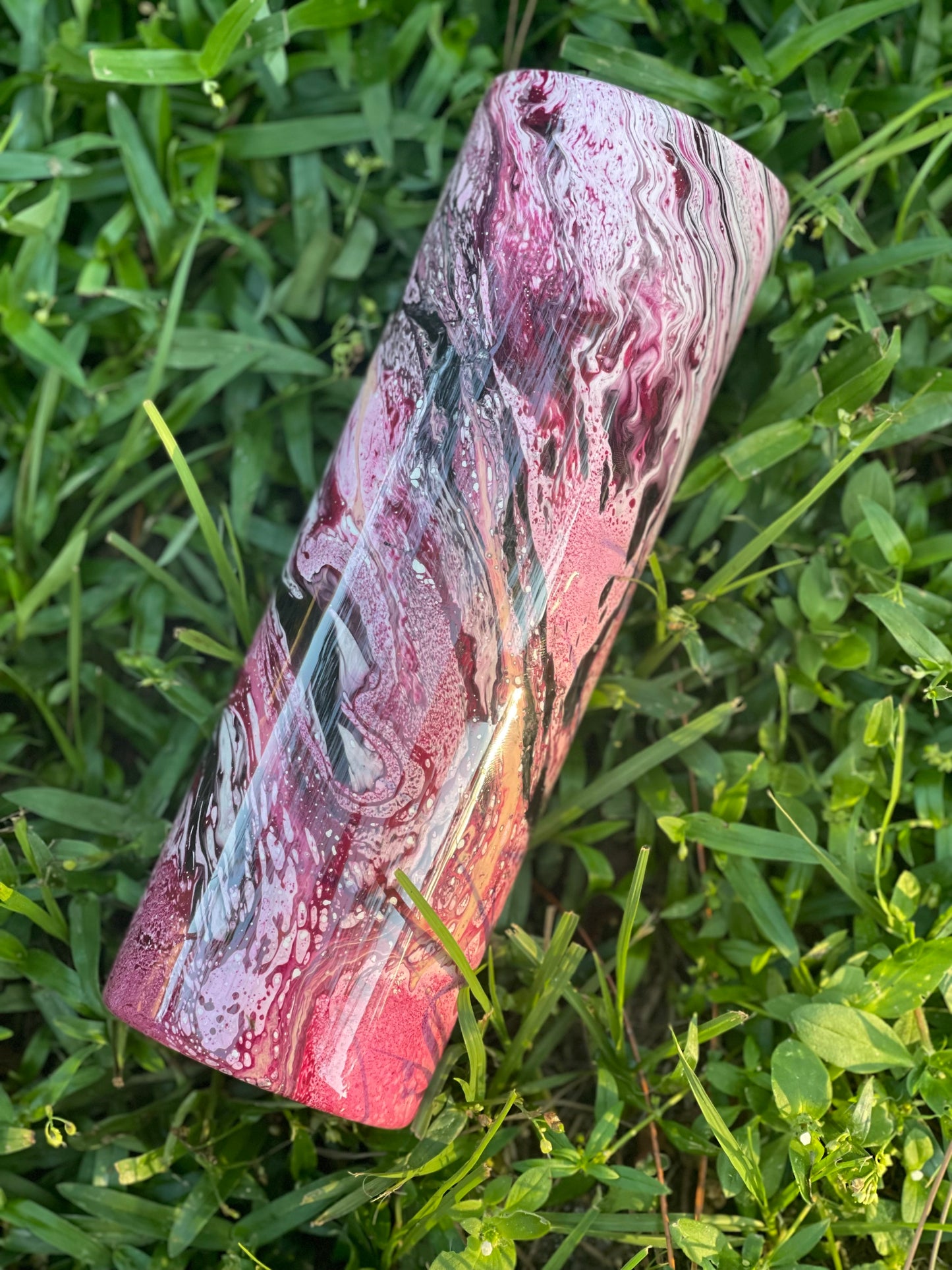 Stainless Steel “Cranberry” Skinny Tumbler